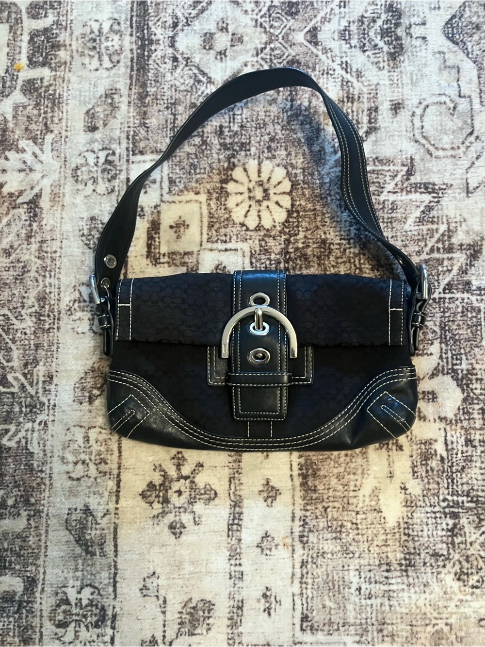 Coach vintage soho hobo Demi buckle flap mini Shoulder Bag y2k 2000s